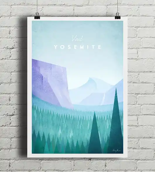 Bezpieczna płatność Yosemite - vintage plakat