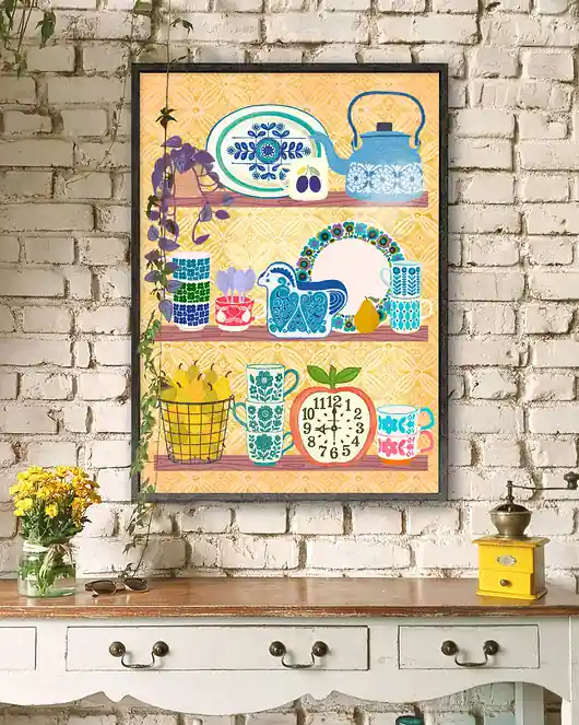Półka w stylu ethno - plakat fine art Sprawdź teraz