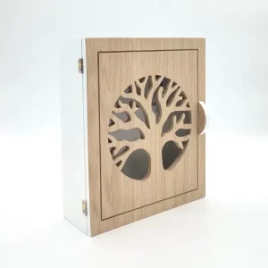 Wyprzedaż Szafka na klucze NATURAL TREE - skrzynka biała