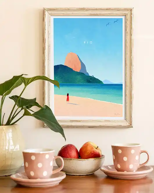 Rio De Janeiro Brazylia - Głowa Cukru - plakat fine art Nowy