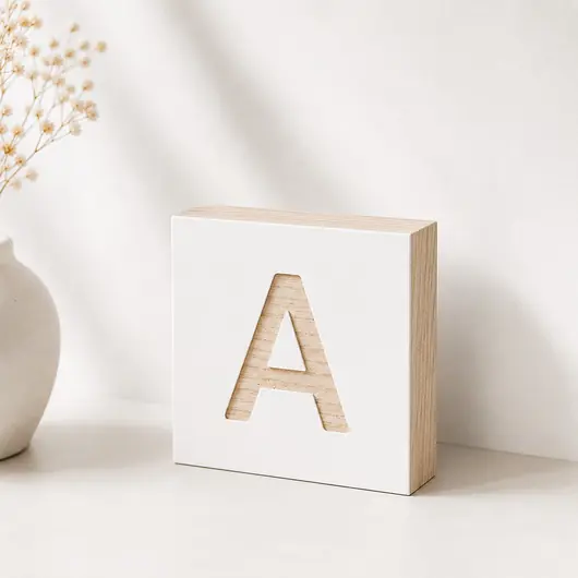 Zamów dziś Litery typu scrabble, z drewna, drewniana krzyżówka biała