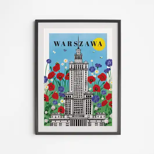 Plakat Warszawa Pałac Kultury Łąka Wyprzedaż