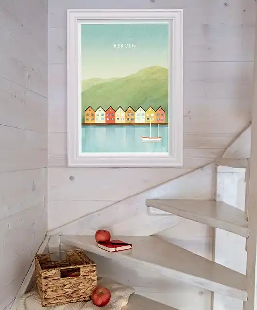 Bergen - Norwegia - plakat 50x70 cm Oferta limitowana