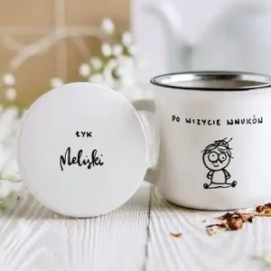 Dostępne od ręki Kubek Zaparzacz Wizyta Wnuków, dla Babci