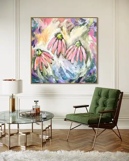 Ostatnia szansa Obraz abstrakcyjny 80x80 cm