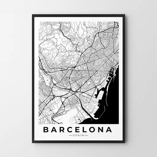Bestseller Plakat Barcelona - mapa
