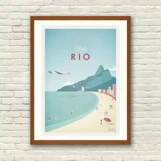 Łatwy zwrot Rio de Janiero - vintage plakat 50x70 cm