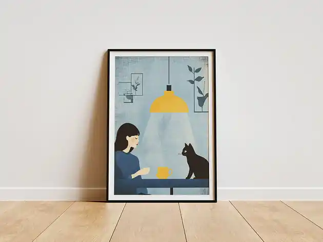 Łatwy zwrot Plakat - Catty Cat