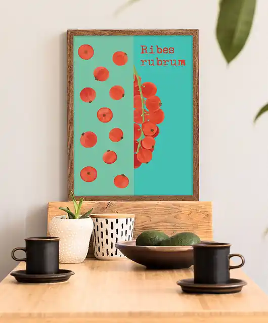 Czerwona porzeczka - plakat fine art, giclee Kup online