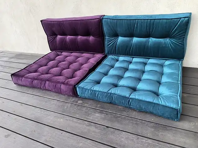 Sofa modułowa Futon materac francuski Velvet Siedzisko na podłogę Wyprzedaż