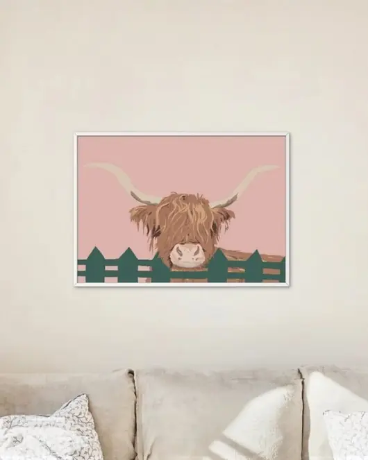 Krowa szkocka Wall Art Nowość