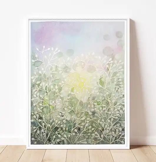 Oryginalna akwarela. Subtelna ląka 24x32 Super okazja