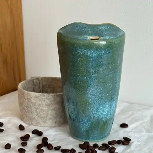Ceramiczny kubek podróżny 400ml Łatwy zwrot