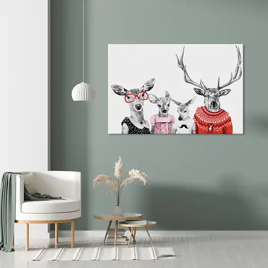 OBRAZ NA PŁÓTNIE - Rodzina po swojemu 120x80cm Super okazja