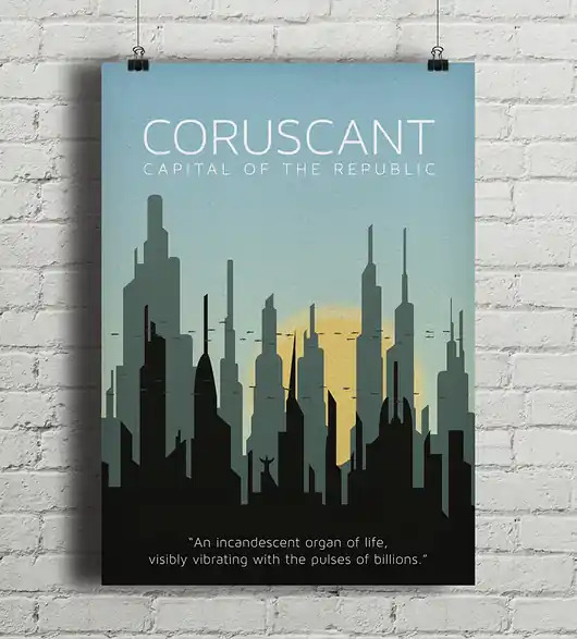 Bestseller Plakat Star Wars - Coruscant - Gwiezdne Wojny