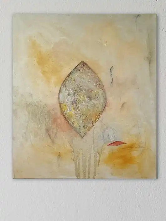 "The seed" 70x80 cm, obraz na płótnie, pigmenty ziemne, akryl Szybka dostawa