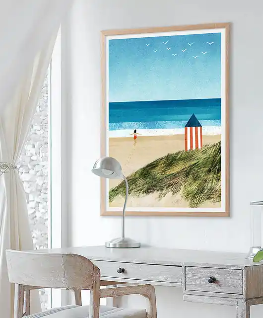 Plakat Beztroskie wakacje - dziewczyna na plaży Nowy
