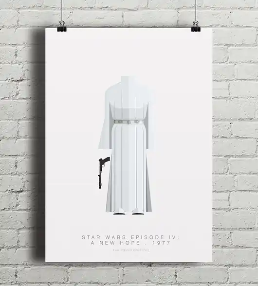 Plakat Star Wars - Leia Organa - Gwiezdne Wojny Promocja