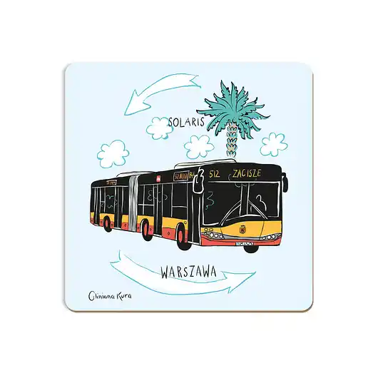 Super okazja Podkładka pod kubek Warszawa Autobus Solaris Urbino 18