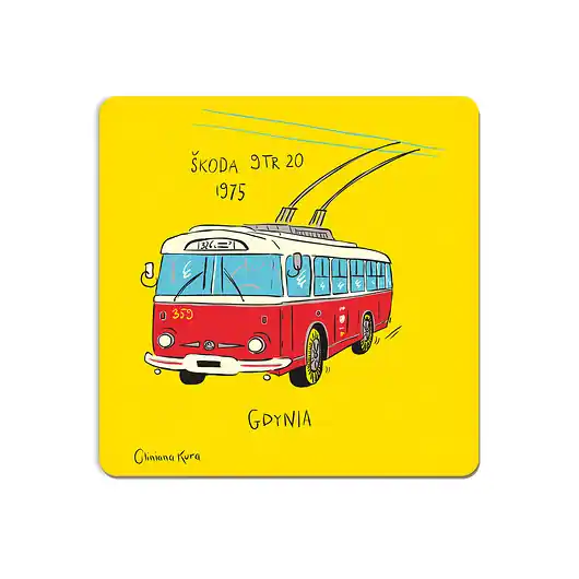 Kup online Podkładka pod kubek Gdynia Trolejbus