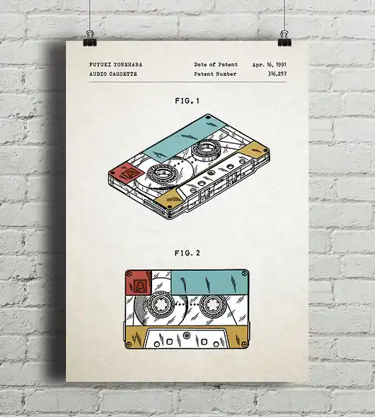 Kup teraz Plakat Kaseta - patent