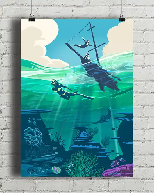 Plakat Nurkowanie / Podwodne światy Super okazja