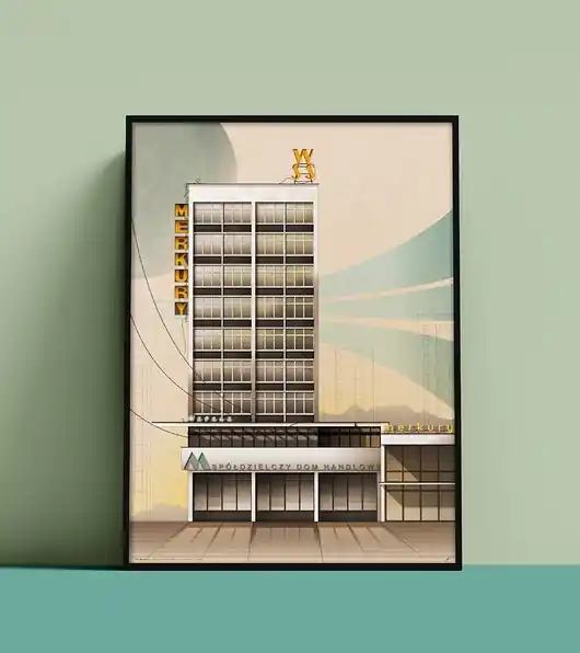 Plakat Dom Handlowy Merkury, Warszawa, Żoliborz Zamów teraz