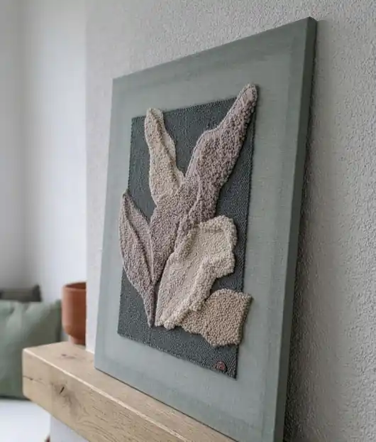 Bezpieczna płatność Obraz 3d punch needle liscie