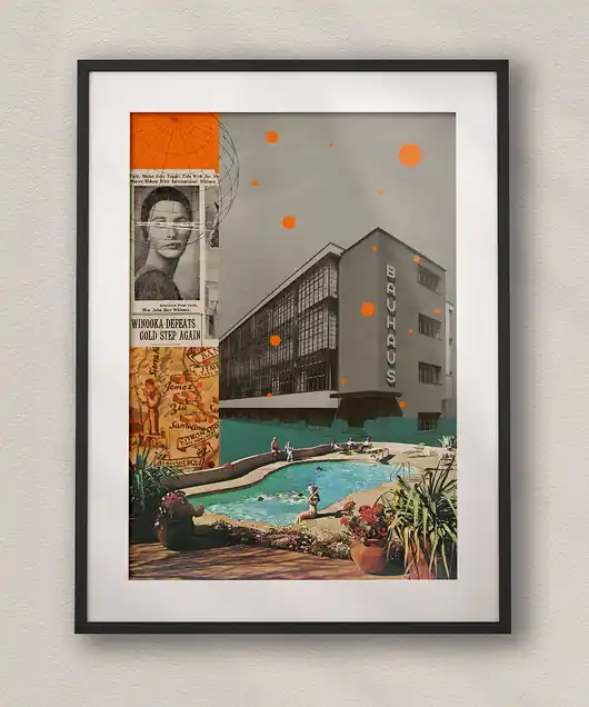 Plakat Bauhaus Vintage - Kolaż Fine Art Ograniczona ilość