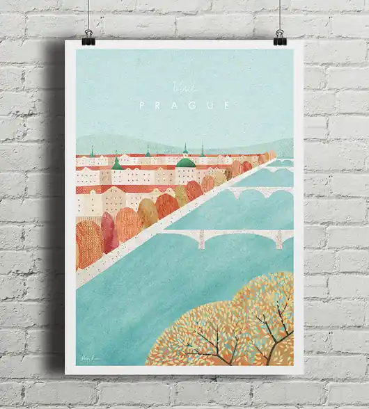 Praga - vintage plakat Bezpieczna płatność