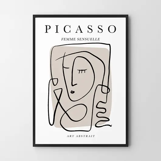 Plakat W stylu Picasso Twarz Kobiety Popularny
