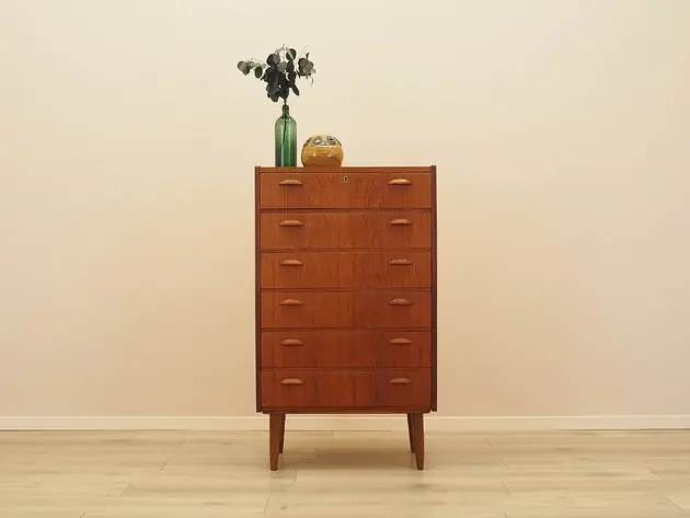 Darmowy zwrot Komoda tekowa, duński design, lata 70, produkcja Dania
