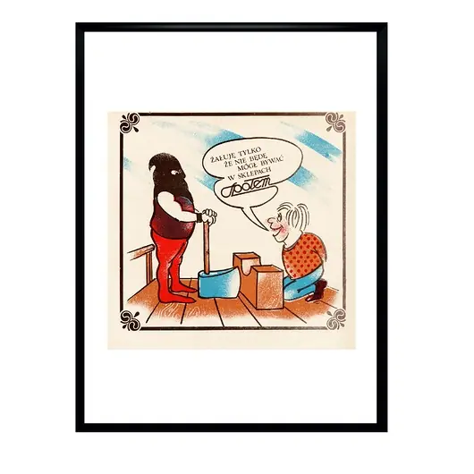 Plakat Oprawiona reklama sklepów SPOŁEM, 1974 r Super okazja