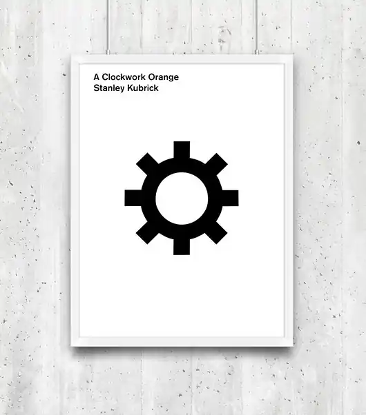 A Clockwork Orange - plakat typograficzny Obniżka ceny