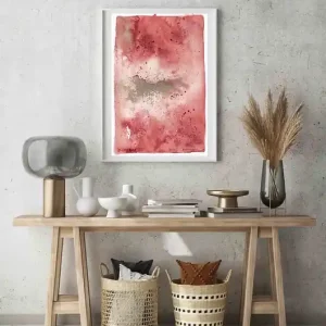 Obniżka ceny Plakat Artystyczny wydruk Blush & Gold ‘ 2 Abstrakcja w Pudrowym różu