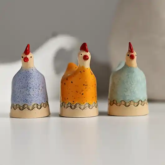 Ceramiczne kurki wielkanocne, zestaw 3 szt. Super okazja