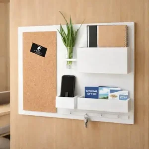 Organizer biurowy - 63x45 cm, drewniany, na ścianę. tablica korkowa Szybka wysyłka