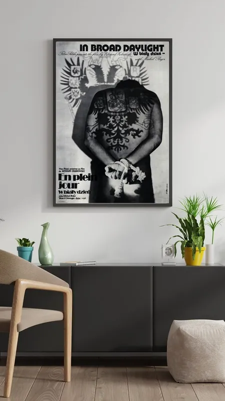 Plakat do filmu W BIAŁY DZIEŃ (In Broad Daylight), aut. Jakub Erol, 1981 Łatwy zwrot