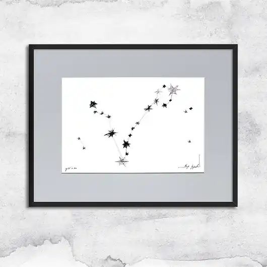 Bestseller Oprawiona grafika zodiak Ryby