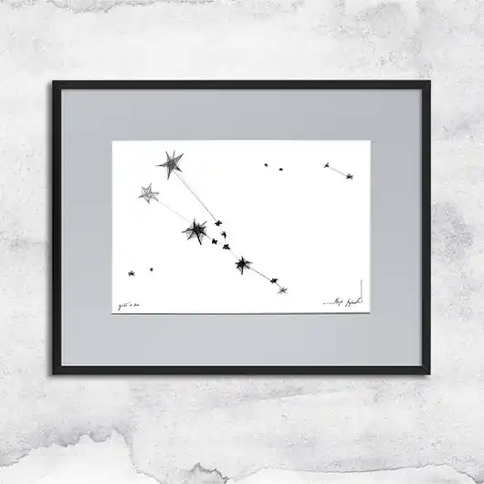 Zamów teraz Oprawiona grafika zodiak Byk