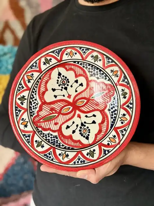 Ekspresowa dostawa Talerz ceramiczny Maroko, ręcznie tworzony