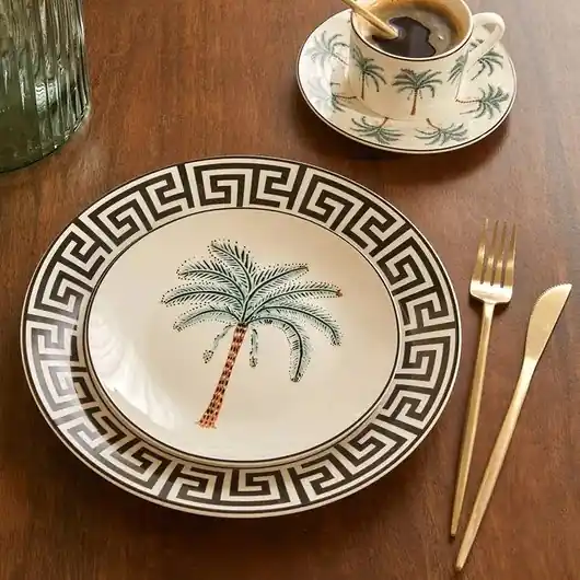 Ostatnie sztuki Komplet 6 porcelanowych talerzy obiadowych Reso, 27 cm