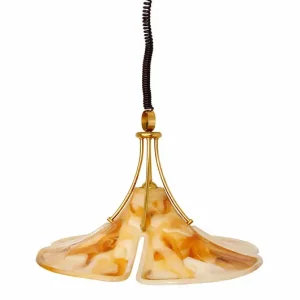 Lampa wisząca Tulip Cosack lata 70. mosiądz 60 cm E27 Kup teraz