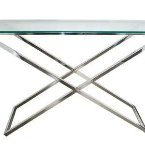 Konsola Modern lata 90. chrom i szkło 120 cm Zamów teraz