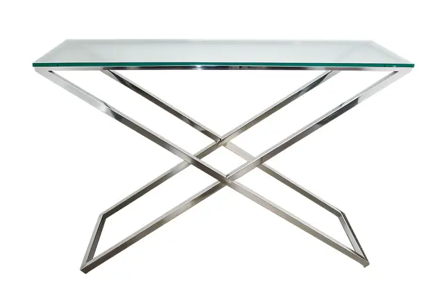 Konsola Modern lata 90. chrom i szkło 120 cm Zamów teraz