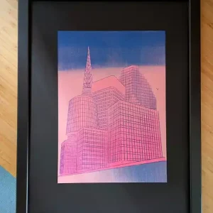 Promocja Risografia "Synth city Poznań" 19,5x27,5cm
