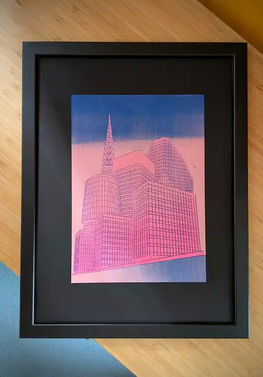Promocja Risografia "Synth city Poznań" 19,5x27,5cm