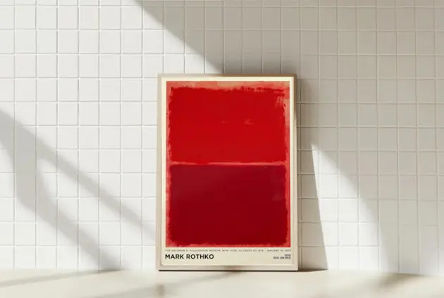 PLAKAT abstrakcyjny Rothko kolorowa abstrakcja czerwona Tani