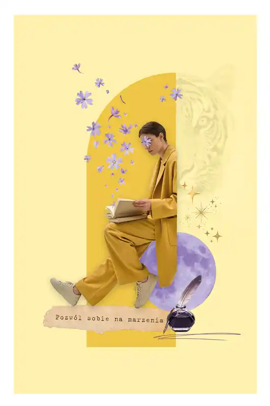 Kolaż/plakat z afirmacją TIGER Premium