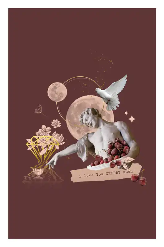 Kolaż/plakat z afirmacją CHERRY Oferta czasowa